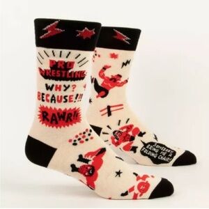 Blue Q Pro Wrestling Crew Socks NWT